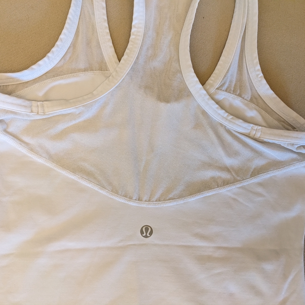 White Lululemon tank size 6